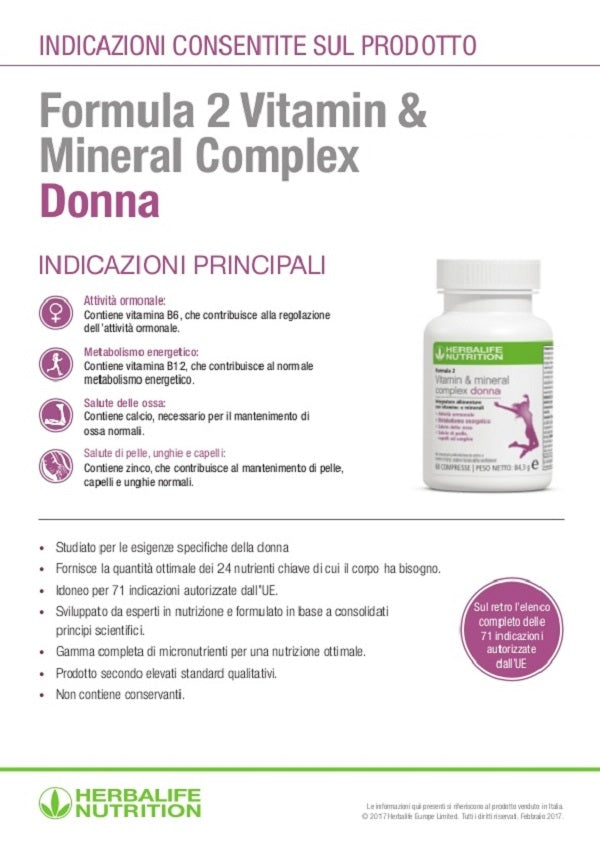 Formula 2 Vitamin & Mineral Complex - Donna